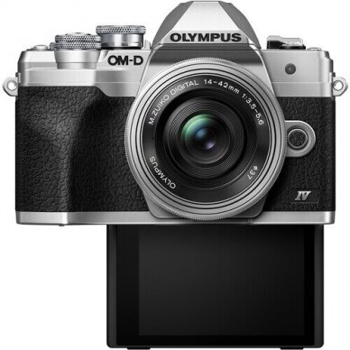 Olympus OM-D E-M10 Mark IV Body (sidabrinis) 1