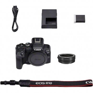 CANON EOS R10 BODY + CANON MOUNT ADAPTER EF TO EOS R 6